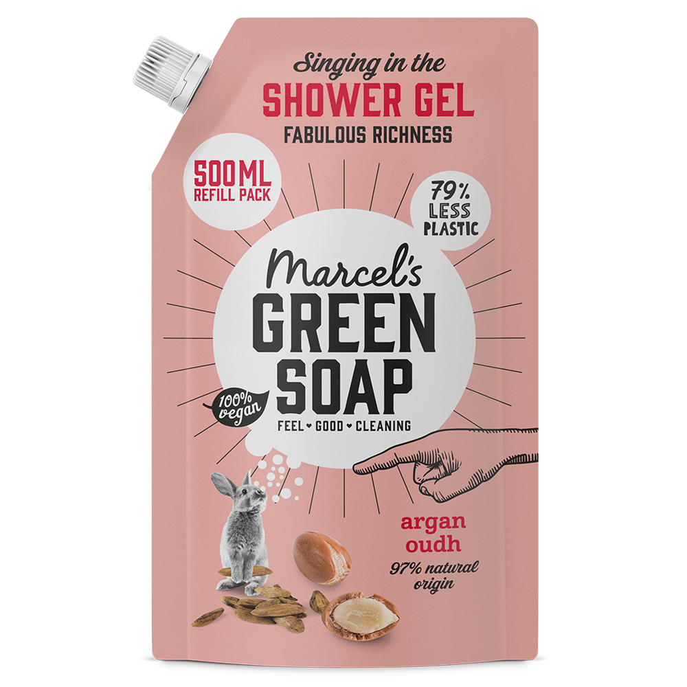 Shower Gel Refill Argan & Oudh – Marcel's Green Soap [zakelijk]